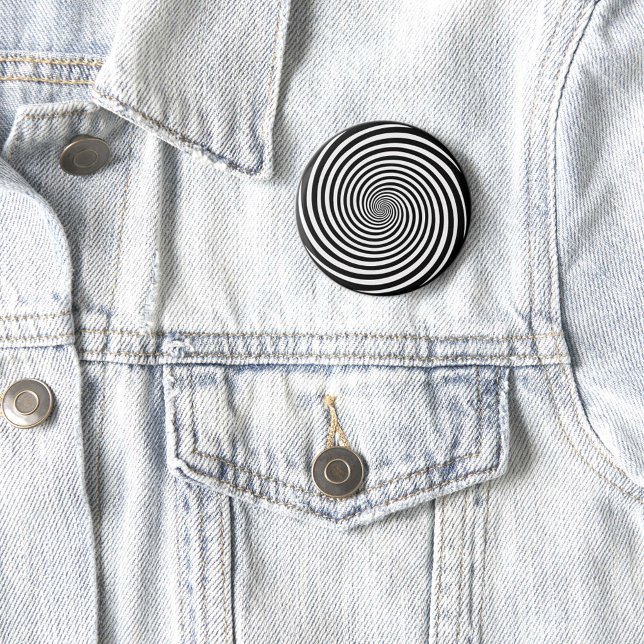 Chapa Redonda De 5 Cm Pin en una espiral de hipnosis mágica (Pin on some fun with this hypnotic pin back button! )