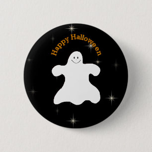 Chapa Redonda De 5 Cm Pin fantasmal del feliz Halloween