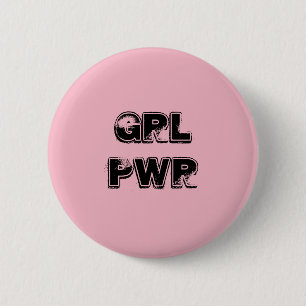 Chapa Redonda De 5 Cm pin GRL PWR