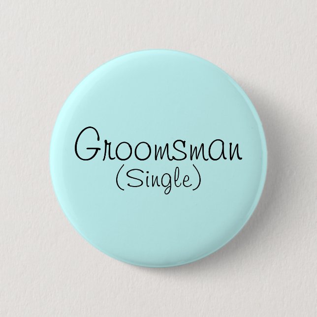Chapa Redonda De 5 Cm Pin Groomsman (Single) (Anverso)