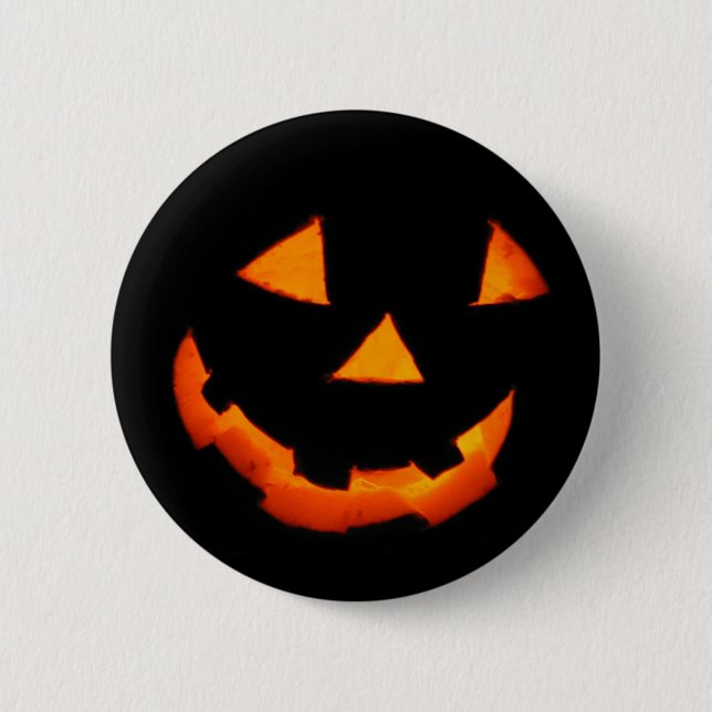 Chapa Redonda De 5 Cm pin Jack-o'-Lantern (Anverso)