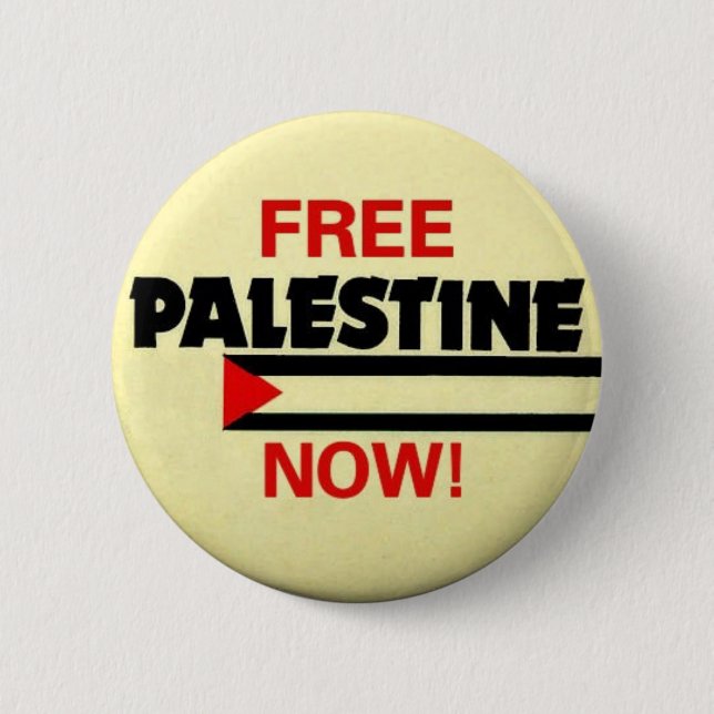 Chapa Redonda De 5 Cm Pin libre de Palestina (Anverso)