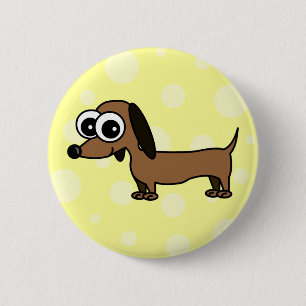 Chapa Redonda De 5 Cm Pin lindo del Dachshund