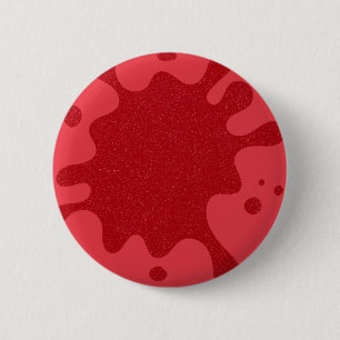 Chapa Redonda De 5 Cm Pin Personalizado "Paint Splash" Rojo Tomate