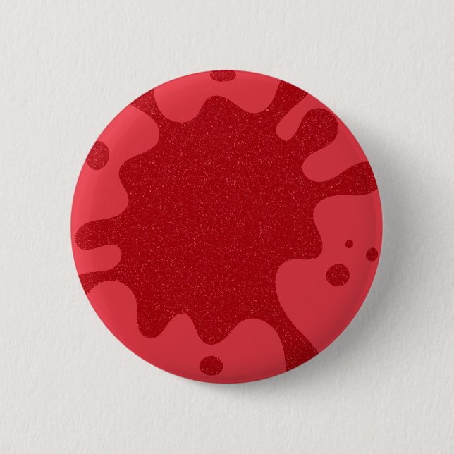 Chapa Redonda De 5 Cm Pin Personalizado "Paint Splash" Rojo Tomate (Anverso)