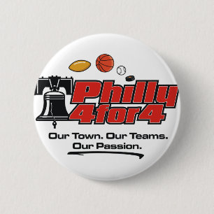 Chapa Redonda De 5 Cm Pin - Philly 4 para 4