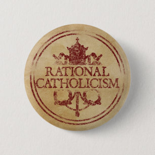 Chapa Redonda De 5 Cm Pin racional del catolicismo