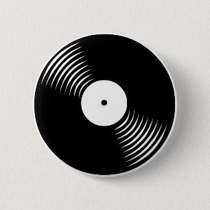 Chapa Redonda De 5 Cm Pin récord de vinilo retro del tigre de Corey 80