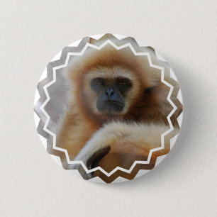 Chapa Redonda De 5 Cm Pin triste del Gibbon