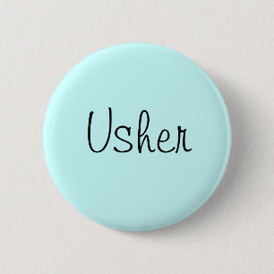 Chapa Redonda De 5 Cm Pin Usher