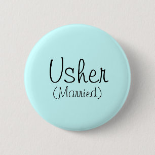 Chapa Redonda De 5 Cm Pin Usher (casado)