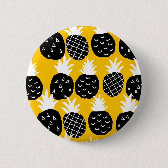Chapa Redonda De 5 Cm Piña negra (Anverso)