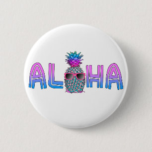 Chapa Redonda De 5 Cm Piña tropical Guay Aloha