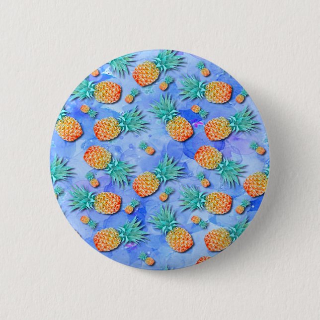 Chapa Redonda De 5 Cm Piñas. Pintar. Fiesta. (Anverso)