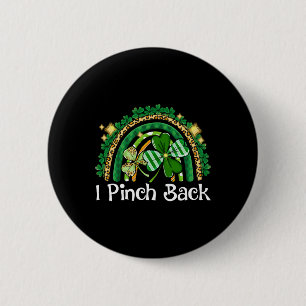 Chapa Redonda De 5 Cm Pinch Back Shamrock St Patrick Day Saint