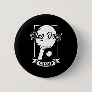 Chapa Redonda De 5 Cm Ping Pong Champ Fun Table Tenis Player Tee