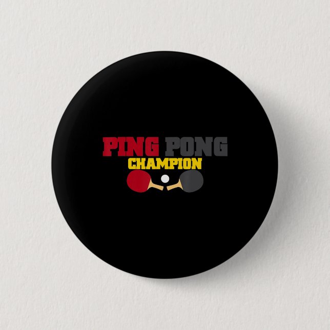 Chapa Redonda De 5 Cm Ping Pong Champion Divertido Cute Mesa Regalo de t (Anverso)
