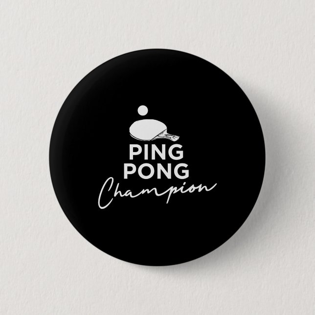 Chapa Redonda De 5 Cm Ping Pong Champions Table Tennis (Anverso)