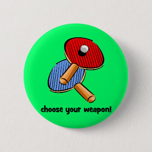 Chapa Redonda De 5 Cm ping-pong divertido