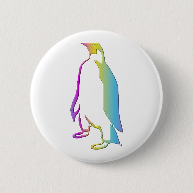 Chapa Redonda De 5 Cm Pingüino (Anverso)