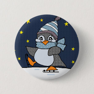 Chapa Redonda De 5 Cm Pingüino