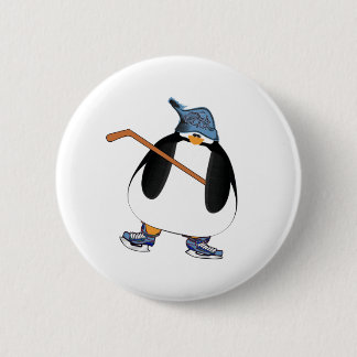 Chapa Redonda De 5 Cm Pingüino de hockey