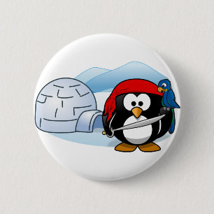 Chapa Redonda De 5 Cm Pingüino de Pitate Antártico