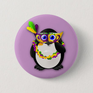 Chapa Redonda De 5 Cm Pingüino del carnaval