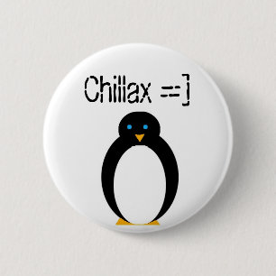 Chapa Redonda De 5 Cm pingüino del chillax