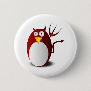 Chapa Redonda De 5 Cm Pingüino Linux Tux Ubuntu Tridente Lucifer