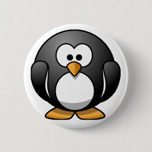 Chapa Redonda De 5 Cm Pingüino rechoncho