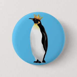 Chapa Redonda De 5 Cm Pingüino rey