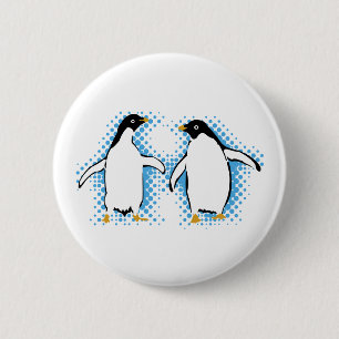 Chapa Redonda De 5 Cm Pingüinos del baile