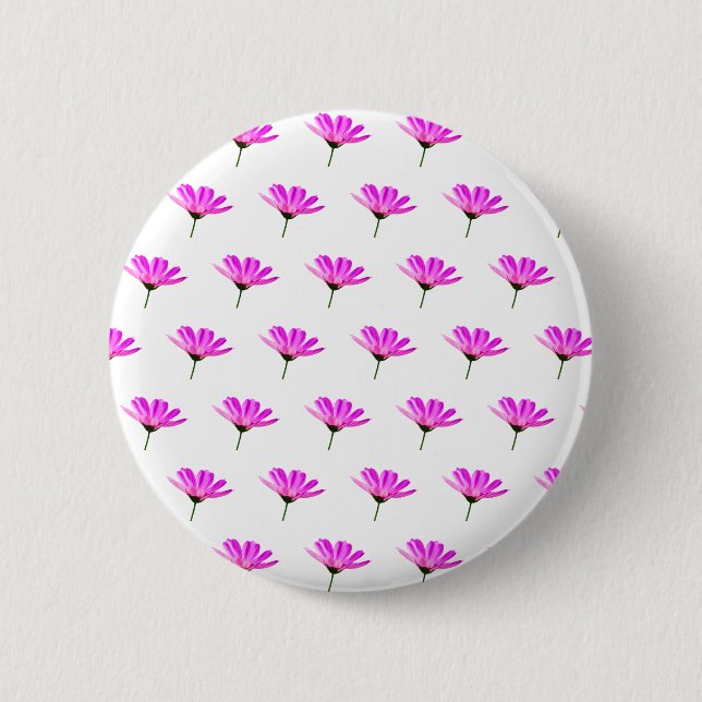 Chapa Redonda De 5 Cm Pink Daisy (Anverso)