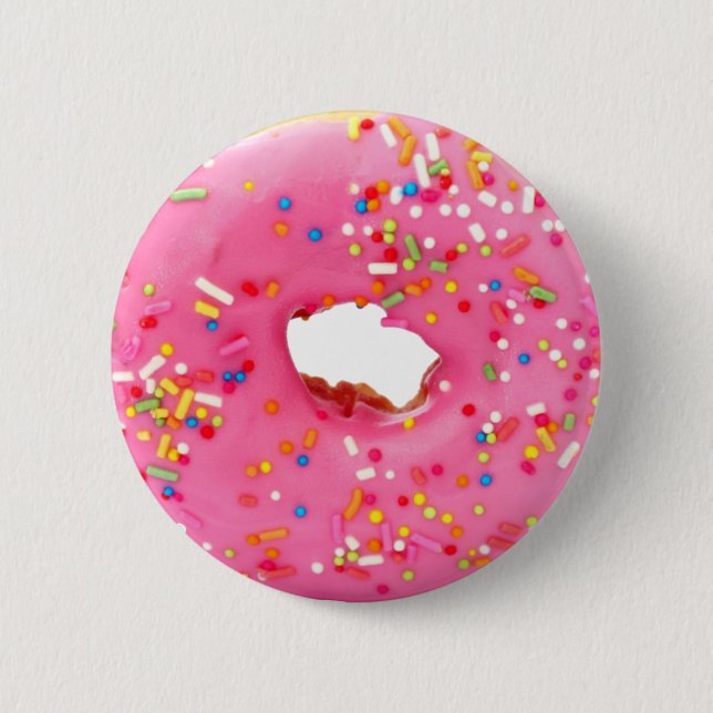 Chapa Redonda De 5 Cm Pink donut (Anverso)