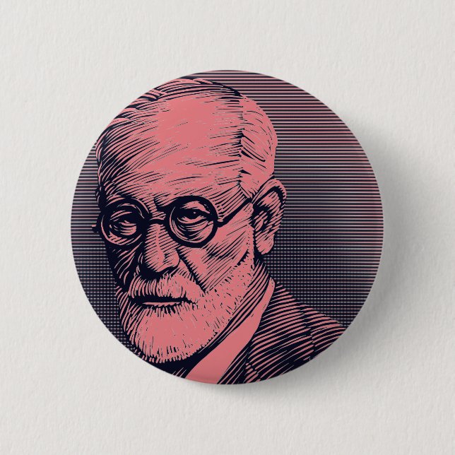 Chapa Redonda De 5 Cm Pink Freud Button (Anverso)