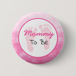 Chapa Redonda De 5 Cm Pink Mom to Be Baby Shower
