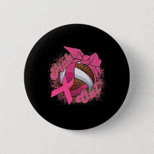 Chapa Redonda De 5 Cm Pink Out Cáncer de Mama Leopard Volleybyll Byll Pi