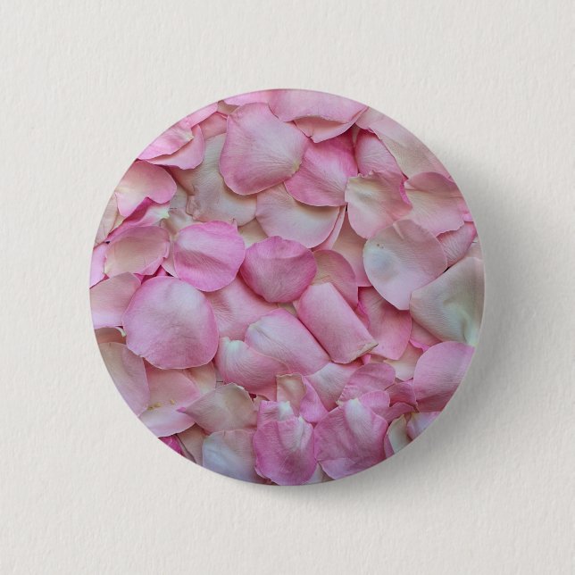 Chapa Redonda De 5 Cm Pink Rose Petals (Anverso)