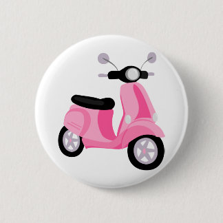 Chapa Redonda De 5 Cm Pink Scooter