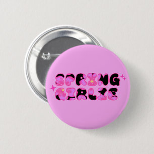 Chapa Redonda De 5 Cm Pink Spring Girlie