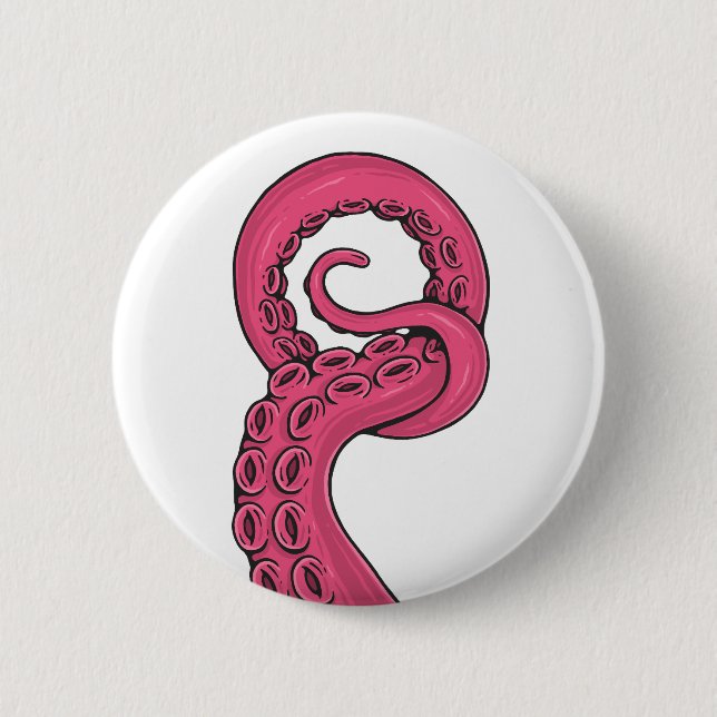Chapa Redonda De 5 Cm Pink Tentacle (Anverso)