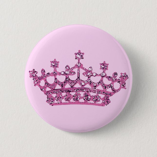 Chapa Redonda De 5 Cm Pink Tiara (Anverso)