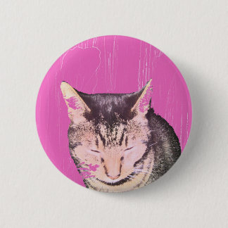 Chapa Redonda De 5 Cm pinkice, gato