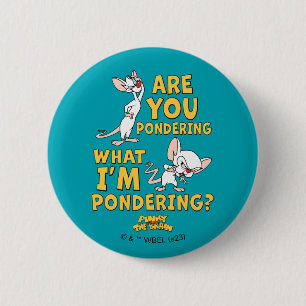 Chapa Redonda De 5 Cm Pinky and the Brain   Are You Pondering?