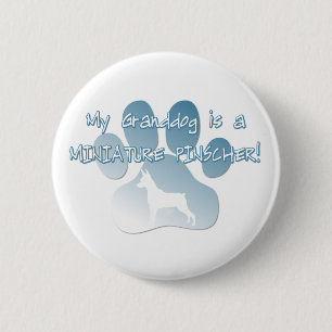 Chapa Redonda De 5 Cm Pinscher miniatura Granddog