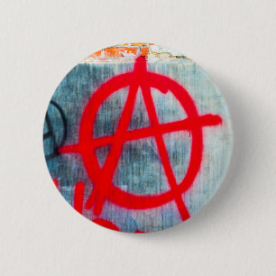 Chapa Redonda De 5 Cm Pintada de la anarquía