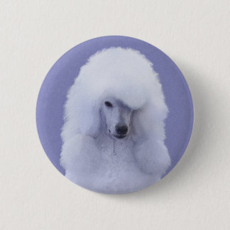 Chapa Redonda De 5 Cm Pintura blanca de canapé estándar - Arte de perro 