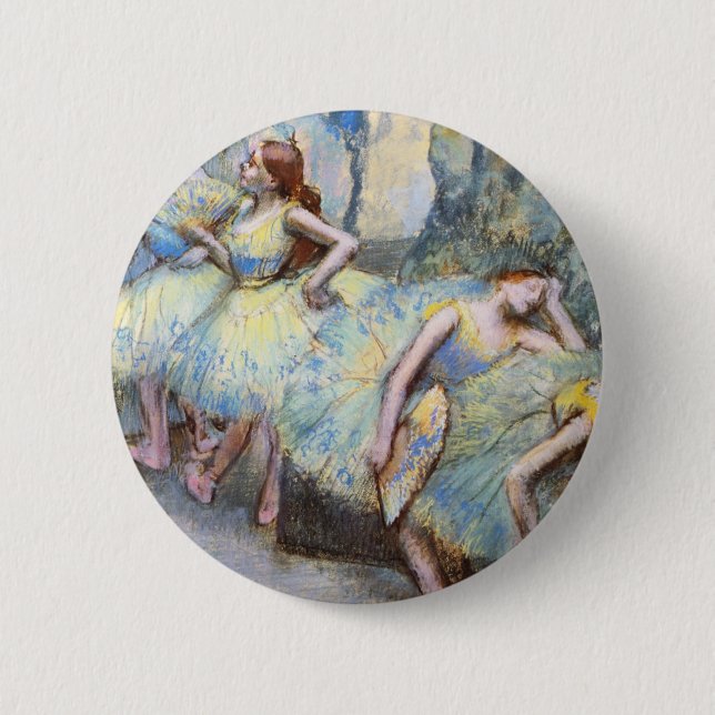 Chapa Redonda De 5 Cm Pintura de bailarinas de arte Degas Ballet (Anverso)