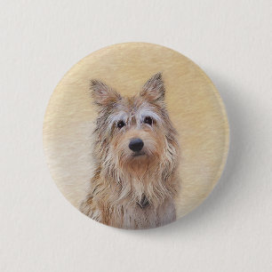 Chapa Redonda De 5 Cm Pintura de Berger Picard - Arte Original de Perro